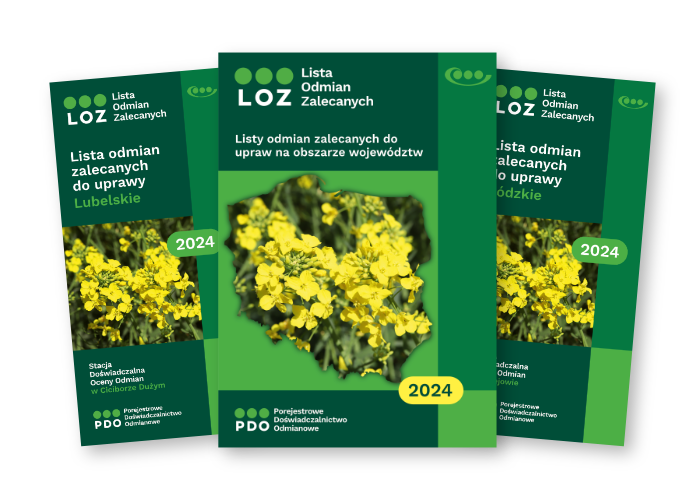 Listy odmian zalecanych do uprway na obszarze województ