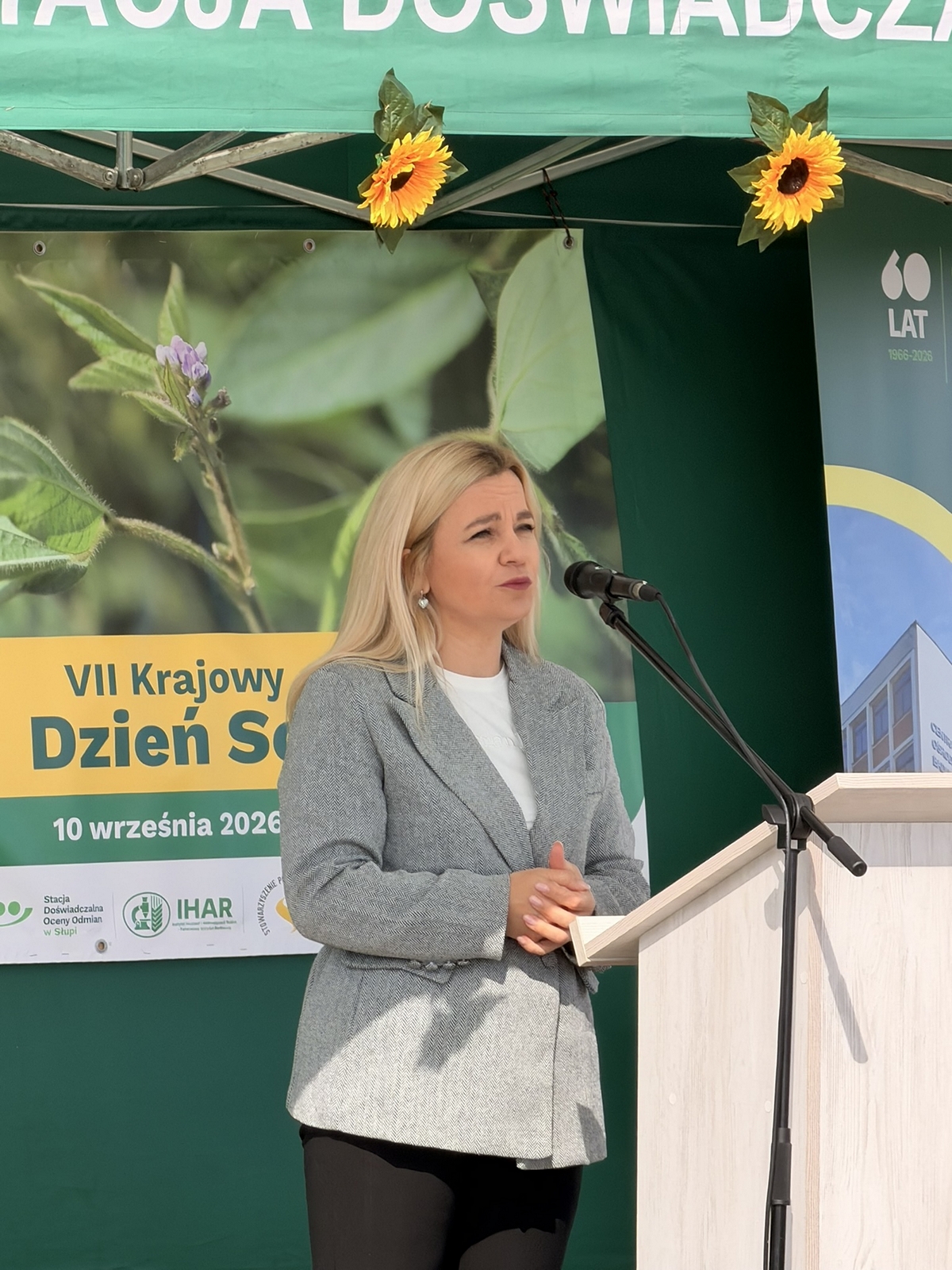 Otwarcie VII Krajowego Dnia Soi przez Panią Małgorzatę Gromadzką – Sekretarza Stanu w MRiRW